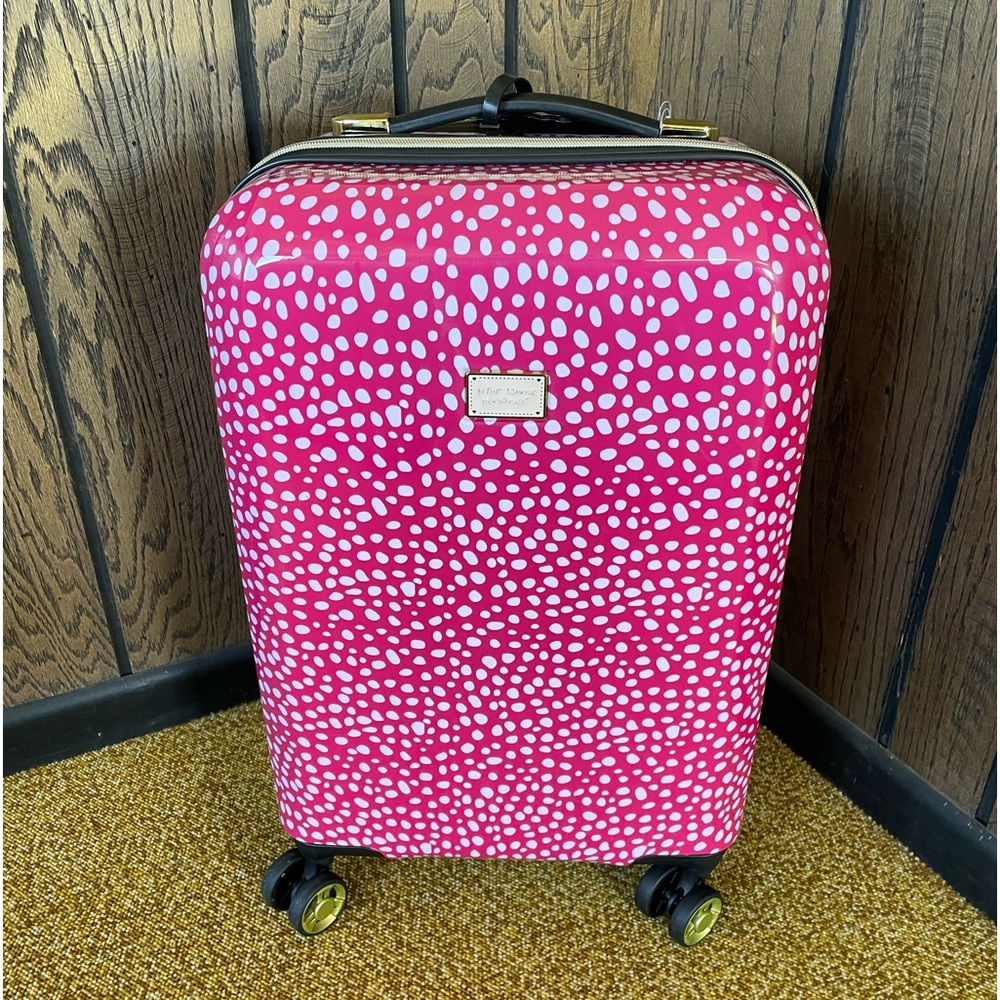 BETSEY JOHNSON PINK MARKET DOT COLLECTION CARRY ON LUGGAGE